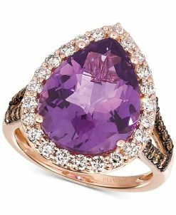 Le Vian Grape Amethyst (6-3/8 Ct. T.w.) & Diamond (1 Ct. T.w.) Ring In 14k Rose Gold