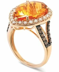 Le Vian Cinnamon Citrine (6-3/8 Ct. T.w.) & Diamond (1 Ct. T.w.) Ring In 14k Rose Gold -rings shop 17158917 fpx