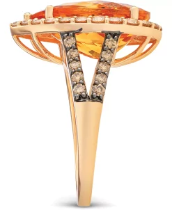Le Vian Cinnamon Citrine (6-3/8 Ct. T.w.) & Diamond (1 Ct. T.w.) Ring In 14k Rose Gold -rings shop 17158919 fpx