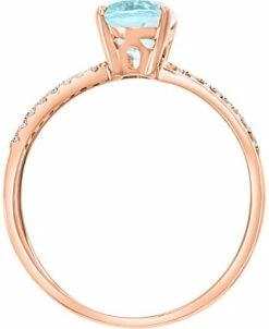 LALI Jewels Quamarine (1-1/16 Ct. T.w.) & Diamond (1/20 Ct. T.w.) Crisscross Statement Ring In 14k Rose Gold 7 LALI Jewels Quamarine (1-1/16 Ct. T.w.) & Diamond (1/20 Ct. T.w.) Crisscross Statement Ring In 14k Rose Gold -rings shop 17251635 fpx