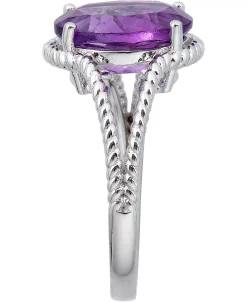 Macy's Amethyst Oval Swirl Ring (4 Ct. T.w.) In Sterling Silver (Also In Sky Blue Topaz & Green Quartz) -rings shop 17306506 fpx