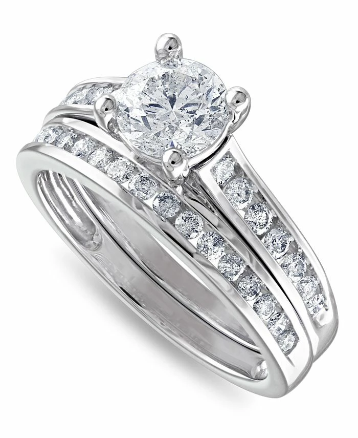 Macy's Diamond (1-1/2 Ct. T.w.) Channel-Set Bridal Set In 14K White, Yellow Or Rose Gold 1 Macy's Diamond (1-1/2 Ct. T.w.) Channel-Set Bridal Set In 14K White, Yellow Or Rose Gold