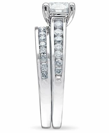 Macy's Diamond (1-1/2 Ct. T.w.) Channel-Set Bridal Set In 14K White, Yellow Or Rose Gold 5 Macy's Diamond (1-1/2 Ct. T.w.) Channel-Set Bridal Set In 14K White, Yellow Or Rose Gold - Image 5