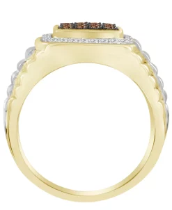 Macy's En's Brown & White Diamond (1/2 Ct.t.w.) Ring In 10k Yellow & White Gold 6 Macy's En's Brown & White Diamond (1/2 Ct.t.w.) Ring In 10k Yellow & White Gold -rings shop 17475649 fpx