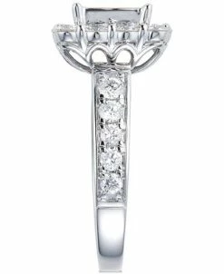 Macy's Diamond Princess Quad Halo Engagement Ring (2-1/2 Ct. T.w.) In 14k White Gold -rings shop 17558548 fpx