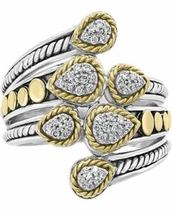 EFFY Collection ® Diamond Teardrop Cluster Statement Ring (1/6 Ct. T.w.) In Sterling Silver & 18k Gold-Plate 7 EFFY Collection ® Diamond Teardrop Cluster Statement Ring (1/6 Ct. T.w.) In Sterling Silver & 18k Gold-Plate -rings shop 17584803 fpx