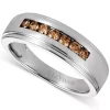 Le Vian Chocolatier® Men's Chocolate Diamond Band (3/8 Ct. T.w.) In 14k White Gold