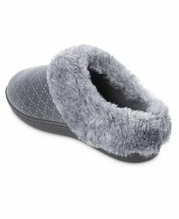 Isotoner Signature Women's Velour Sabrine Hoodback Slippers 5 Isotoner Signature Women's Velour Sabrine Hoodback Slippers - Image 5