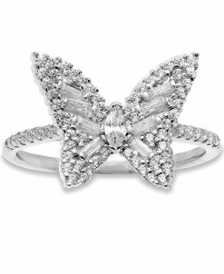 Giani Bernini Cubic Zirconia Butterfly Statement Ring In Sterling Silver, Created For Macy's