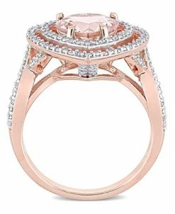 Macy's Organite And Diamond Double Halo Heart Ring -rings shop 18105061 fpx