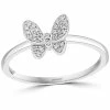 EFFY Collection ® Diamond Butterfly Ring (1/10 Ct. T.w.) In Sterling Silver Or 14k Gold-Plated Sterling Silver
