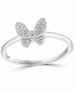 EFFY Collection ® Diamond Butterfly Ring (1/10 Ct. T.w.) In Sterling Silver Or 14k Gold-Plated Sterling Silver