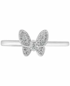 EFFY Collection ® Diamond Butterfly Ring (1/10 Ct. T.w.) In Sterling Silver Or 14k Gold-Plated Sterling Silver 8 EFFY Collection ® Diamond Butterfly Ring (1/10 Ct. T.w.) In Sterling Silver Or 14k Gold-Plated Sterling Silver -rings shop 18224044 fpx