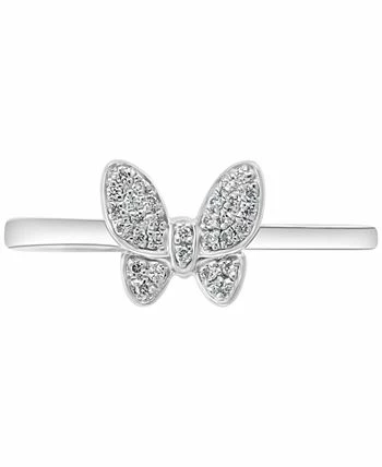EFFY Collection ® Diamond Butterfly Ring (1/10 Ct. T.w.) In Sterling Silver Or 14k Gold-Plated Sterling Silver 3 EFFY Collection ® Diamond Butterfly Ring (1/10 Ct. T.w.) In Sterling Silver Or 14k Gold-Plated Sterling Silver - Image 3
