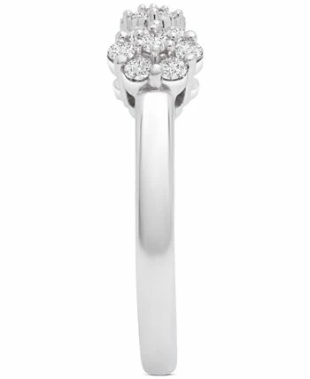 Wrapped Diamond Flower Cluster Cuff Ring (1/4 Ct. T.w.) In 14k White Gold, Created For Macy's 3 Wrapped Diamond Flower Cluster Cuff Ring (1/4 Ct. T.w.) In 14k White Gold, Created For Macy's - Image 3