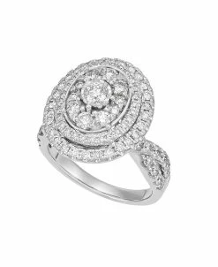 Macy's Diamond Oval Halo Engagement Ring (2 Ct. T.w.) In 14K White Gold