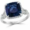 EFFY Collection ® London Blue Topaz (5-1/3 Ct. T.w.) & Diamond (1/4 Ct. T.w.) Statement Ring In 14k White Gold
