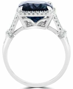 EFFY Collection ® London Blue Topaz (5-1/3 Ct. T.w.) & Diamond (1/4 Ct. T.w.) Statement Ring In 14k White Gold -rings shop 18403832 fpx