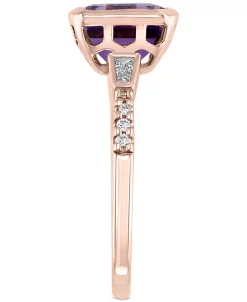 EFFY Collection ® Amethyst (2-3/8 Ct. T.w.) & Diamond (1/8 Ct. T.w.) Ring In 14k Rose Gold 8 EFFY Collection ® Amethyst (2-3/8 Ct. T.w.) & Diamond (1/8 Ct. T.w.) Ring In 14k Rose Gold -rings shop 18404217 fpx