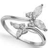 Giani Bernini Cubic Zirconia Butterfly Bypass Ring In Sterling Silver, Created For Macy's