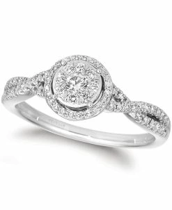 Le Vian Lla Diamond® Twist Halo Ring (3/8 Ct. T.w.) In Platinum
