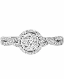 Le Vian Lla Diamond® Twist Halo Ring (3/8 Ct. T.w.) In Platinum -rings shop 18646536 fpx