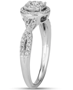 Le Vian Lla Diamond® Twist Halo Ring (3/8 Ct. T.w.) In Platinum -rings shop 18646538 fpx