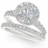 Macy's Diamond Halo Bridal Set (2 Ct. T.w.) In 14k White Or Yellow Gold