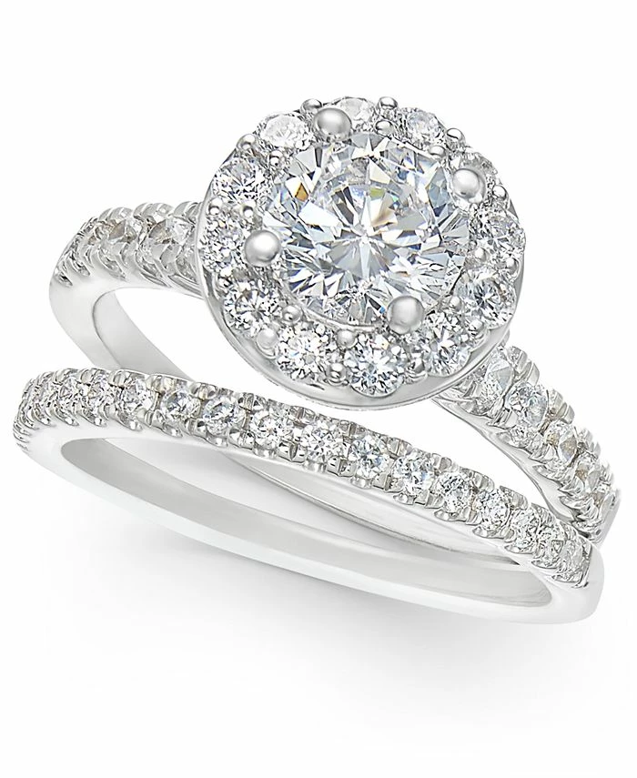 Macy's Diamond Halo Bridal Set (2 Ct. T.w.) In 14k White Or Yellow Gold 1 Macy's Diamond Halo Bridal Set (2 Ct. T.w.) In 14k White Or Yellow Gold
