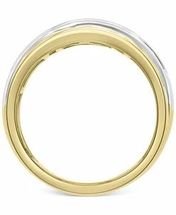EFFY Collection ® Men's Diamond Double-Row Ring (1/4 Ct. T.w.) In 14k Gold & White Gold 7 EFFY Collection ® Men's Diamond Double-Row Ring (1/4 Ct. T.w.) In 14k Gold & White Gold -rings shop 18745236 fpx