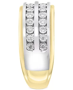EFFY Collection ® Men's Diamond Double-Row Ring (1/4 Ct. T.w.) In 14k Gold & White Gold 8 EFFY Collection ® Men's Diamond Double-Row Ring (1/4 Ct. T.w.) In 14k Gold & White Gold -rings shop 18745237 fpx