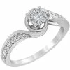 Macy's Diamond Halo Engagement Ring (1/3 Ct. T.w.) In 14K White Gold