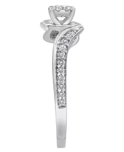 Macy's Diamond Halo Engagement Ring (1/3 Ct. T.w.) In 14K White Gold -rings shop 18755229 fpx