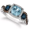 Le Vian Chocolatier® Multi-Gemstone (1-3/4 Ct. T.w.) & Diamond (1/4 Ct. T.w.) Ring In 14k White Gold
