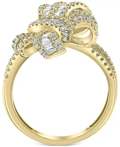 EFFY Collection ® Diamond Baguette Ribbon Statement Ring (3/4 Ct. T.w.) In 14k Gold -rings shop 19087294 fpx
