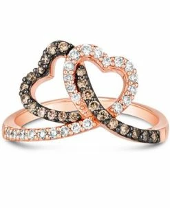 Le Vian Chocolate Diamond (1/4 Ct. T.w.) & Nude Diamond (1/4 Ct. T.w.) Interlocking Heart Ring In 14k Rose, Yellow Or White Gold 10 Le Vian Chocolate Diamond (1/4 Ct. T.w.) & Nude Diamond (1/4 Ct. T.w.) Interlocking Heart Ring In 14k Rose, Yellow Or White Gold -rings shop 19263094 fpx