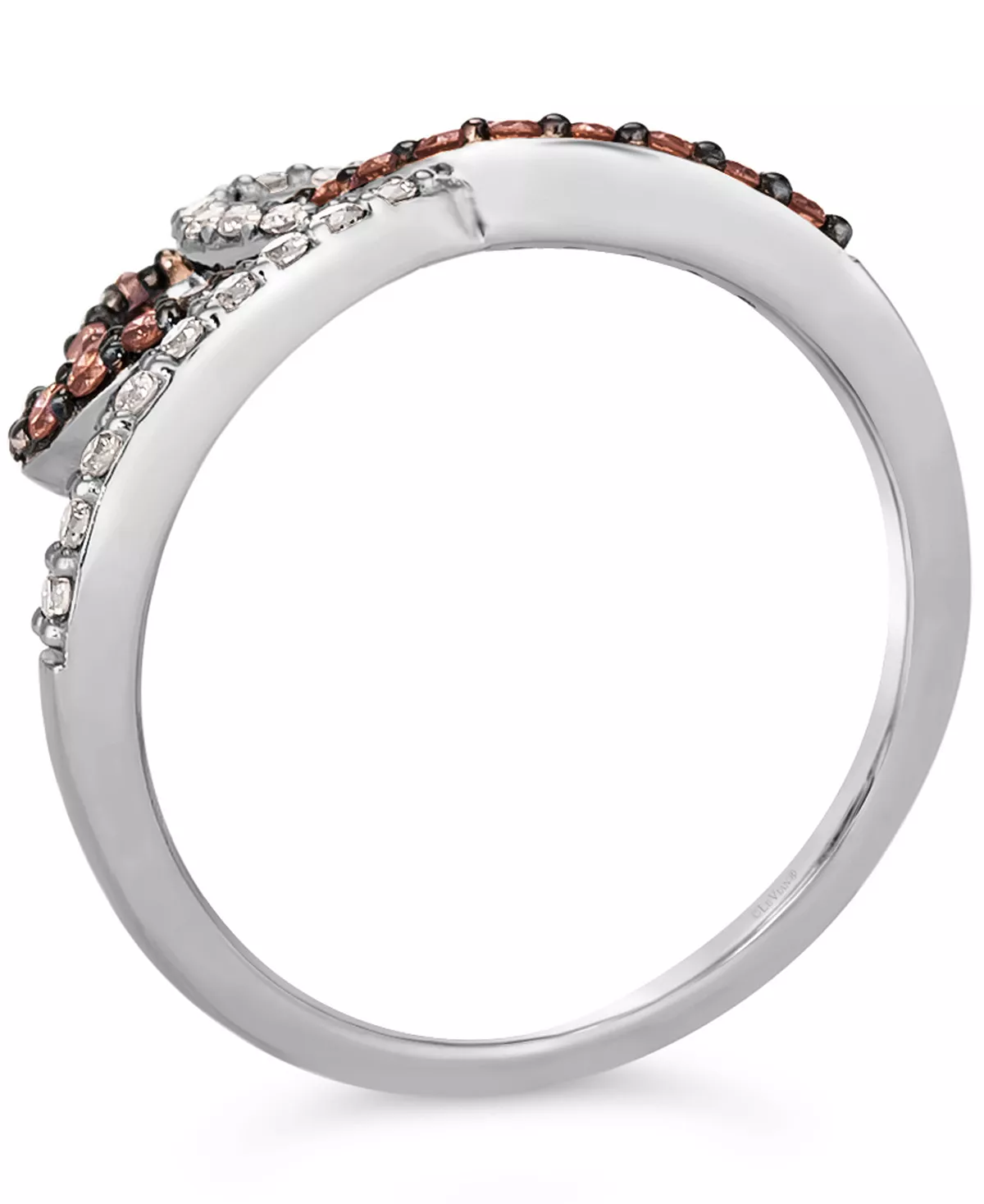 Le Vian Chocolate Diamond (1/4 Ct. T.w.) & Nude Diamond (1/4 Ct. T.w.) Interlocking Heart Ring In 14k Rose, Yellow Or White Gold 7 Le Vian Chocolate Diamond (1/4 Ct. T.w.) & Nude Diamond (1/4 Ct. T.w.) Interlocking Heart Ring In 14k Rose, Yellow Or White Gold - Image 7