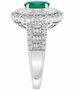 EFFY Collection ® Emerald (3/4 Ct. T.w.) & Diamond (3/8 Ct. T.w.) Statement Ring In 14k White Gold 10 EFFY Collection ® Emerald (3/4 Ct. T.w.) & Diamond (3/8 Ct. T.w.) Statement Ring In 14k White Gold -rings shop 19332638 fpx