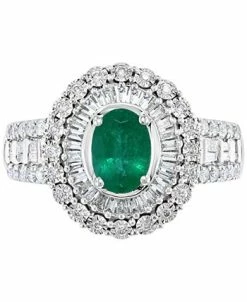EFFY Collection ® Emerald (3/4 Ct. T.w.) & Diamond (3/8 Ct. T.w.) Statement Ring In 14k White Gold 11 EFFY Collection ® Emerald (3/4 Ct. T.w.) & Diamond (3/8 Ct. T.w.) Statement Ring In 14k White Gold -rings shop 19332639 fpx