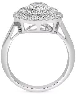 Wrapped In Love Diamond Teardrop Cluster Statement Ring (1 Ct. T.w.) In 14k White Gold Or 14k Yellow Gold, Created For Macy's -rings shop 19379983 fpx