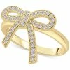 Wrapped Diamond Bow Ring (1/4 Ct. T.w.) In 14k Yellow Or Rose Gold, Created For Macy's