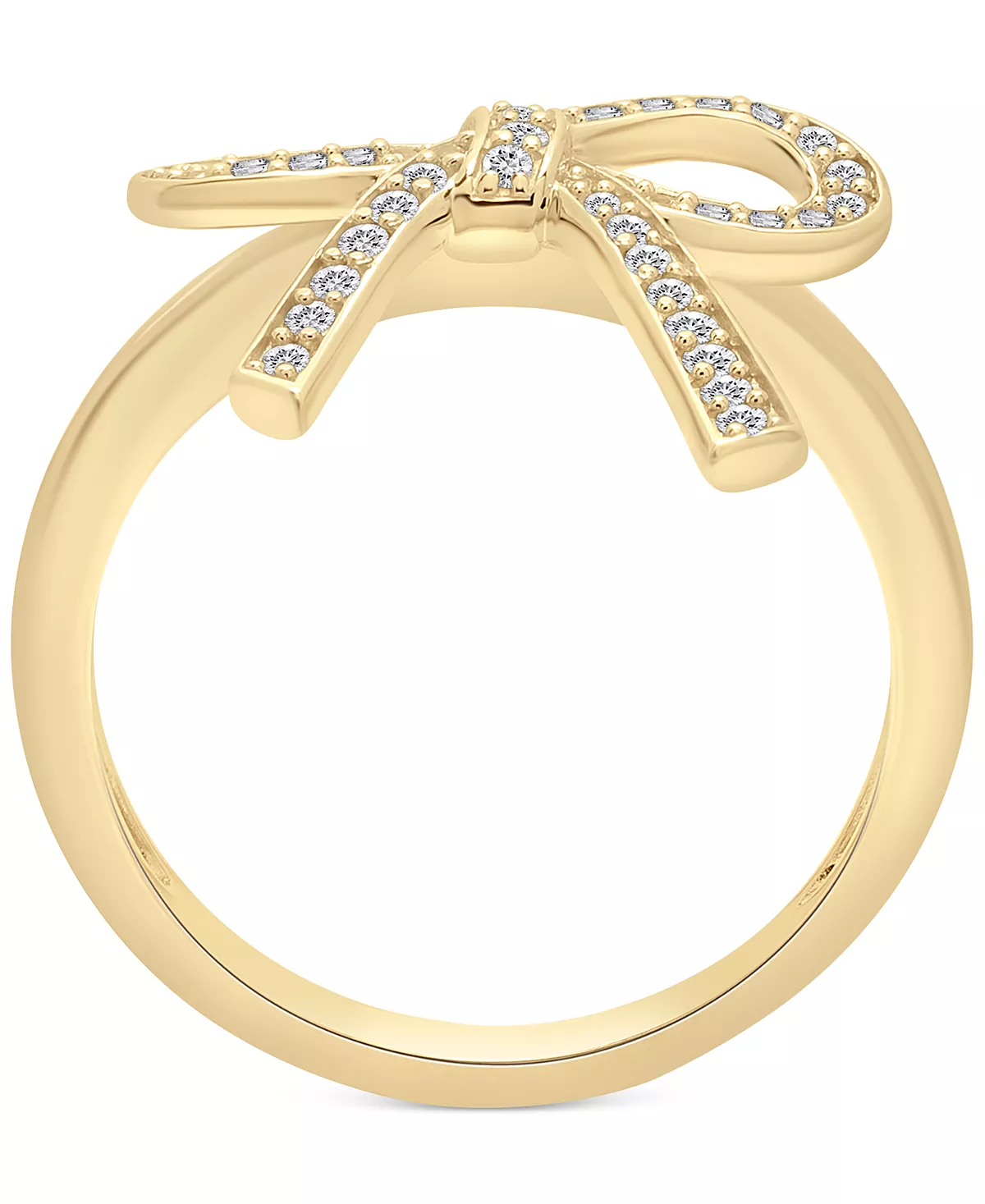 Wrapped Diamond Bow Ring (1/4 Ct. T.w.) In 14k Yellow Or Rose Gold, Created For Macy's 4 Wrapped Diamond Bow Ring (1/4 Ct. T.w.) In 14k Yellow Or Rose Gold, Created For Macy's - Image 4