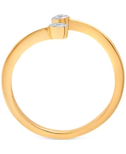 Wrapped Diamond Bezel Bypass Ring (1/10 Ct. T.w.) In 14k Gold, Created For Macy's 6 Wrapped Diamond Bezel Bypass Ring (1/10 Ct. T.w.) In 14k Gold, Created For Macy's -rings shop 19421628 fpx