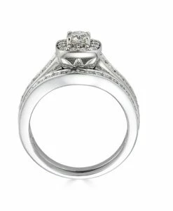 Macy's Diamond Halo Bridal Set (1 1/5 Ct. T.w.) In 14K White Gold 11 Macy's Diamond Halo Bridal Set (1 1/5 Ct. T.w.) In 14K White Gold -rings shop 19450091 fpx