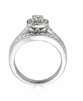 Macy's Diamond Halo Bridal Set (1 1/5 Ct. T.w.) In 14K White Gold 3 Macy's Diamond Halo Bridal Set (1 1/5 Ct. T.w.) In 14K White Gold - Image 3