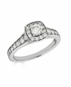 Macy's Diamond Halo Bridal Set (1 1/5 Ct. T.w.) In 14K White Gold 13 Macy's Diamond Halo Bridal Set (1 1/5 Ct. T.w.) In 14K White Gold -rings shop 19450092 fpx