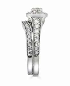 Macy's Diamond Halo Bridal Set (1 1/5 Ct. T.w.) In 14K White Gold 12 Macy's Diamond Halo Bridal Set (1 1/5 Ct. T.w.) In 14K White Gold -rings shop 19450093 fpx