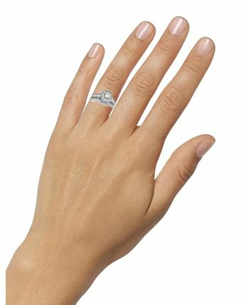 Macy's Diamond Halo Bridal Set (1 1/5 Ct. T.w.) In 14K White Gold 2 Macy's Diamond Halo Bridal Set (1 1/5 Ct. T.w.) In 14K White Gold - Image 2