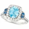 Le Vian Multi-Gemstone (1-7/8 Ct. T.w.) & Nude Diamond (5/8 Ct. T.w.) Halo Ring In 14k White Gold