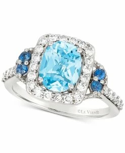 Le Vian Multi-Gemstone (1-7/8 Ct. T.w.) & Nude Diamond (5/8 Ct. T.w.) Halo Ring In 14k White Gold